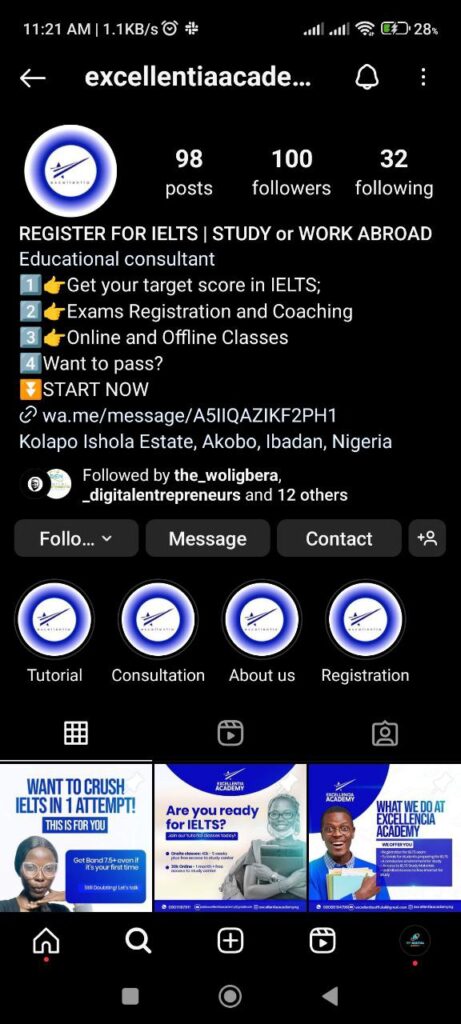 excellentia academy - olasunkanmi ademilusi - social media marketing manager in nigeria -2